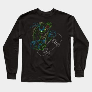 Neon 90's Ninja Turtles - Leonardo Long Sleeve T-Shirt